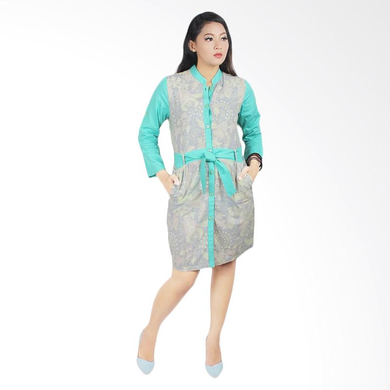 Fafa Collection Pendek Batik Model Kimono Dear 008 Dress - Tosca