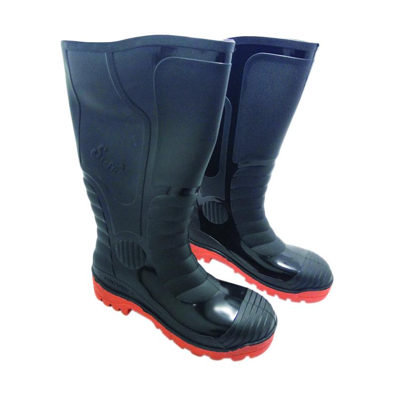 Steffi Sepatu Safety Boots - Hitam Orange