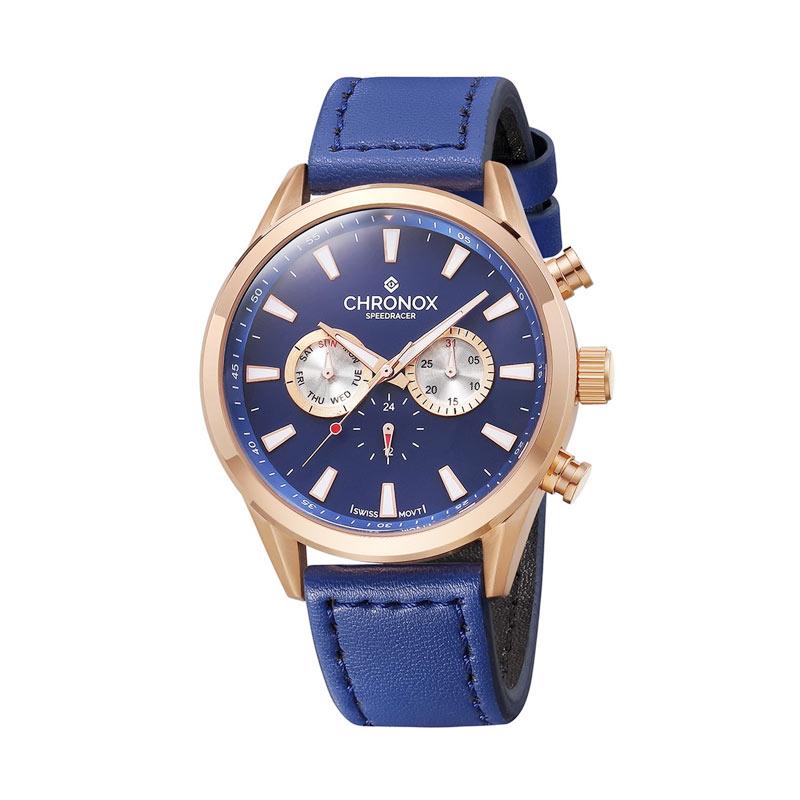 Chronox Speedracer CX2002/B11 Jam Tangan Pria - Biru Rosegold