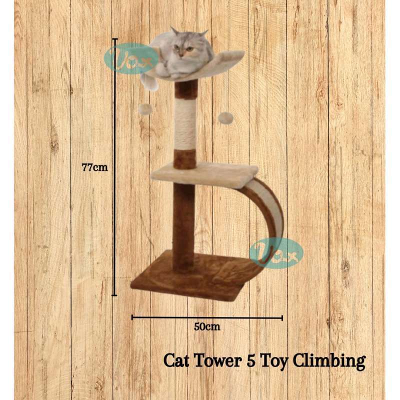 Jual Cat Tower 5 Mainan 3 Tingkat Garukan Kucing Cat Toy Di Seller Vox Petshop Pegadungan Kota Jakarta Barat Blibli