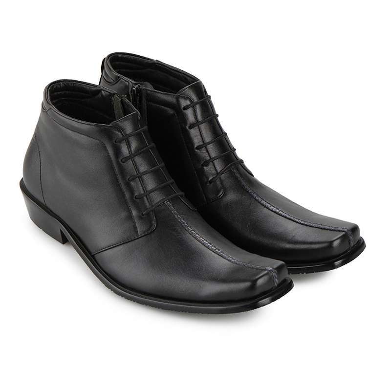 Promo Marelli Sepatu Kulit Boot Tali Pria Heels Cm Square Toe