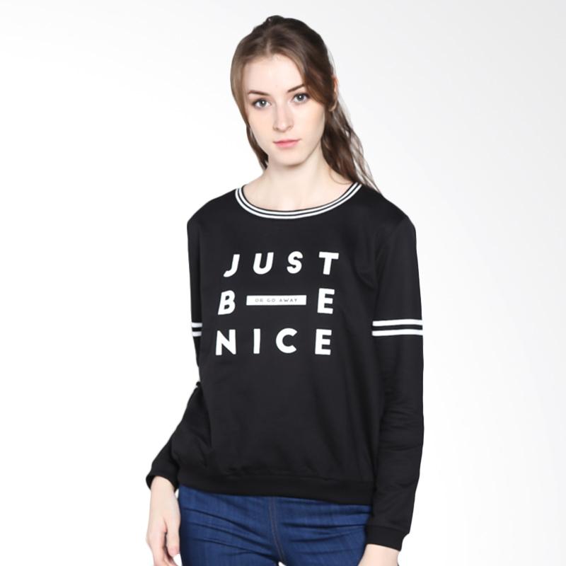 Ninety Degrees A Sweatshirt 34307D1BK Sweater Wanita - Black