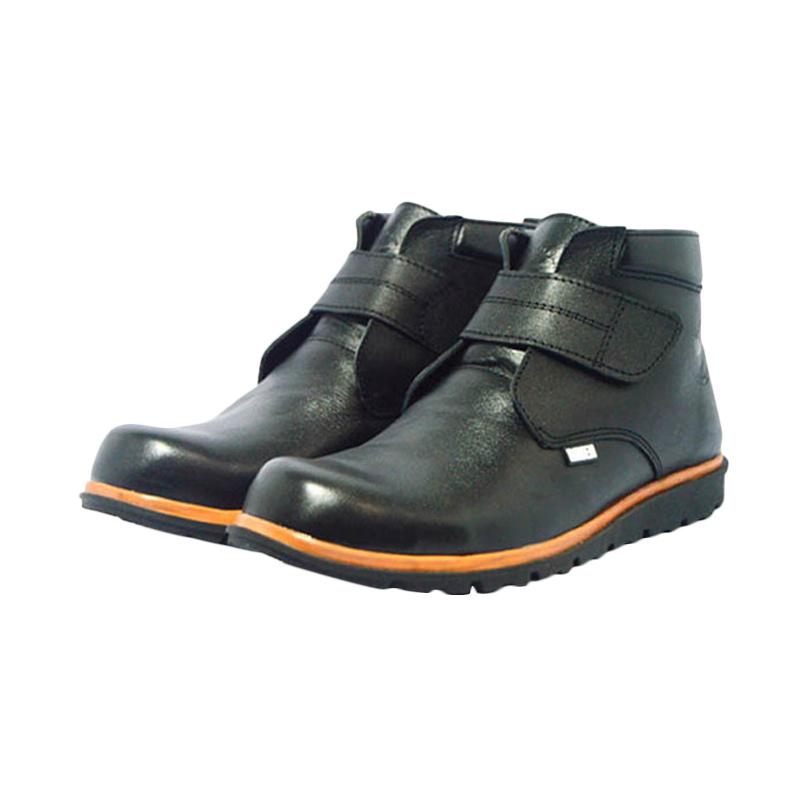 Raven Footwear Remio Safety Leather Sepatu Pria - Hitam