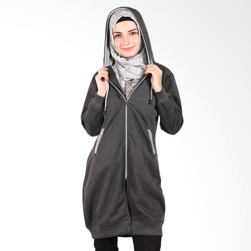 Hijacket Outwear HJ004 Jaket Muslim Wanita - Misty Grey