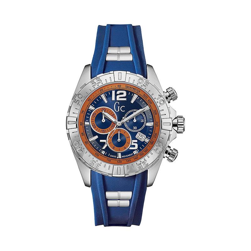 Guess Collection Y02010G7 Rubber Jam Tangan Pria - Blue Silver
