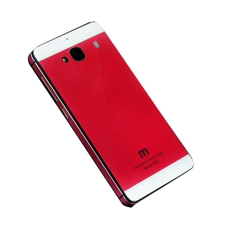 Jagostu Back Door Glass Hardcase Casing for Xiaomi Redmi 2 Prime Red .