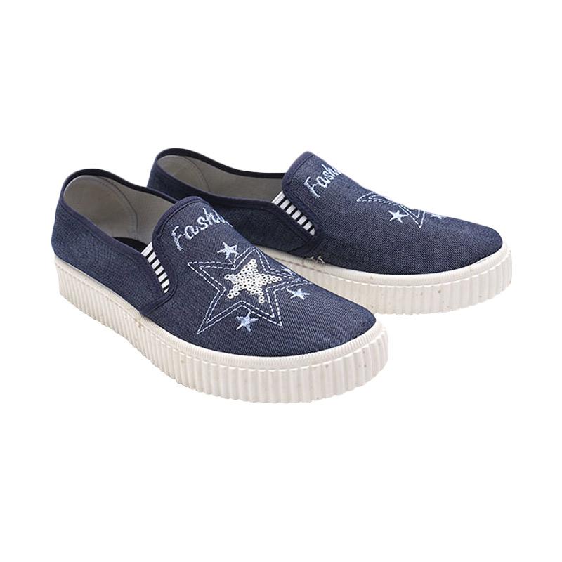 Dr Kevin Women Sneakers Slip On 43178 Sepatu Wanita - Blue