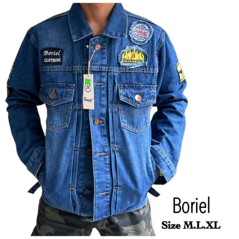 Jaket denim pria h&m sales