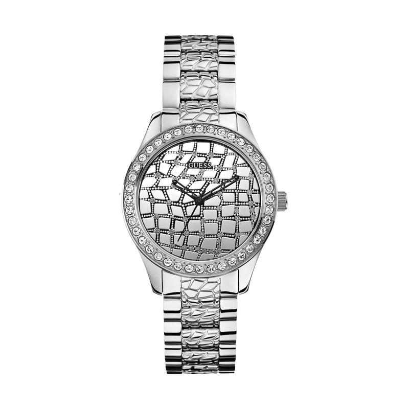 GUESS W0236L1 Crystal Stainless Jam Tangan Wanita - Silver