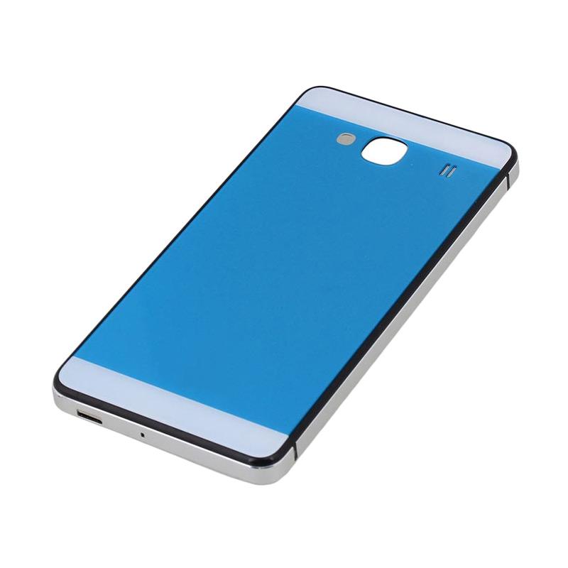 Jagostu Back Door Glass Hardcase Casing for Xiaomi Redmi 2 Prime - Blue