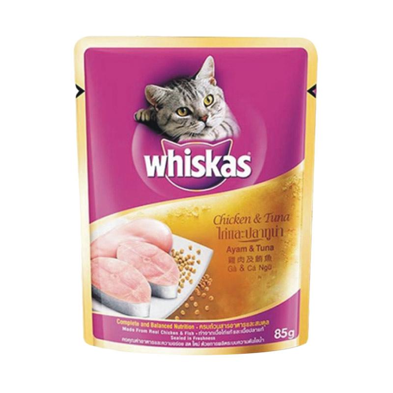Jual Whiskas Cat Food Basah Pouch Chicken Tuna Makanan Kucing 85 G Online April 2021 Blibli