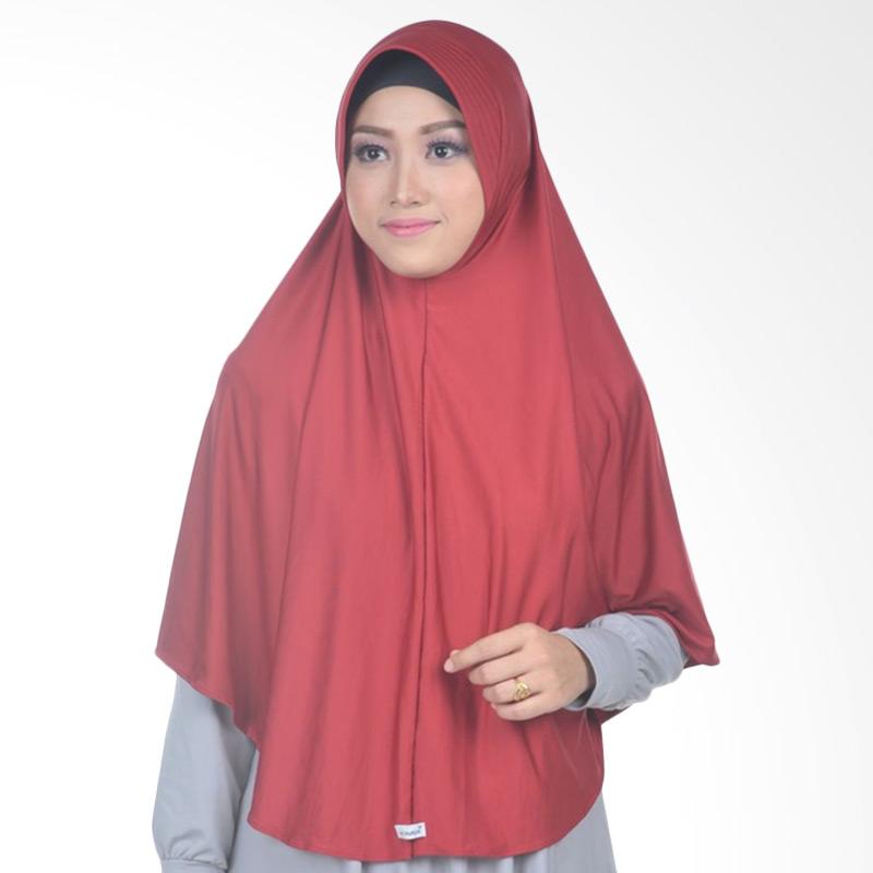 Atteena Hijab Aulia Basic Stela Jilbab Instant - Merah Hati