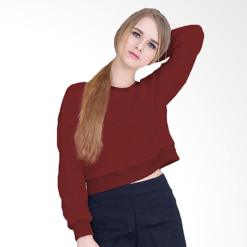 Jfashion Croped T-Shirt Long Sleeve Sweater - Della Merah