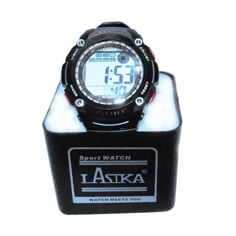 Lasika W-H9002 Sporty Jam Tangan Pria - Hitam Merah