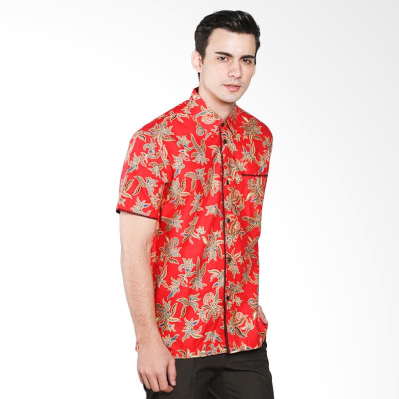 Batik Waskito Cotton HB 0198 Short Sleeve Shirt - Red