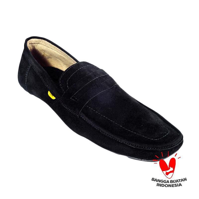 Country Boots Belt Moccasin Sepatu Pria - Black