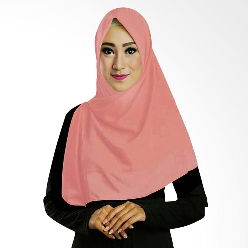Jual Ruman Hijab Square Jilbab Kerudung Segi Empat Salmon line