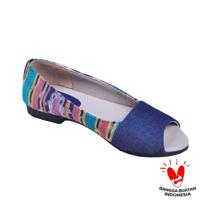 d.a.t Handmade Indonesia Tarissa Tenun Sepatu Flat Wanita - Tosca