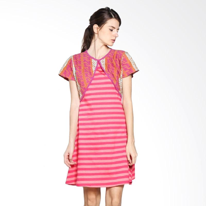 Fafa Collection DEAR 005 Dress Batik Wanita - Pink Stripes