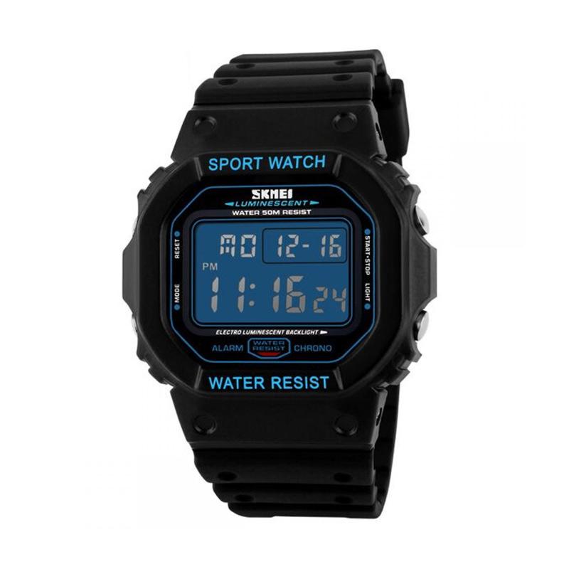 SKMEI DG1134 Digital Sport Rubber LED Watch Jam Tangan Pria - Hitam