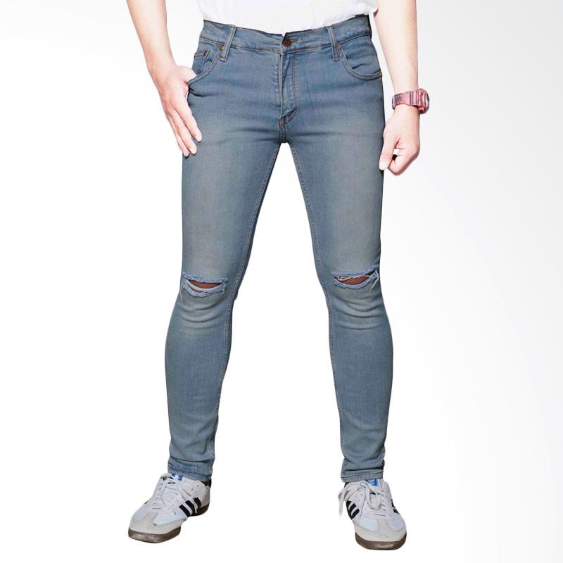 Denzer Denim Soft Skinny Ripped Jeans Vintage - Blue