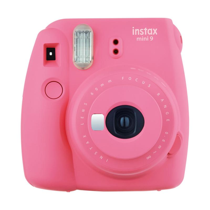 Fujifilm instax mini 9 + Free 1 Pack Instax Paper Instant Film Camera - Flamingo Pink