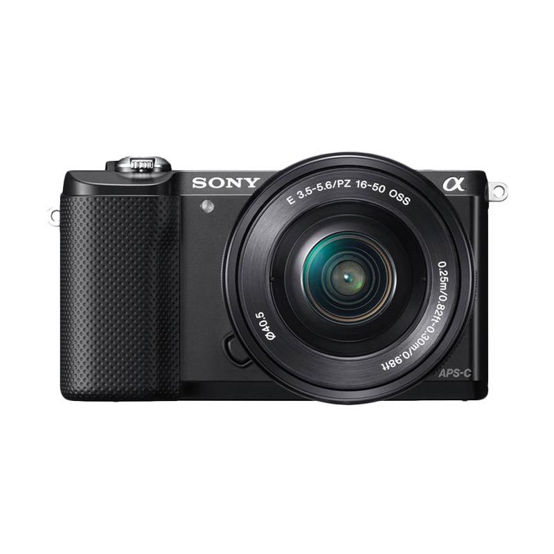 Sony Alpha Ilce 5000 Kamera Mirrorless with Lens - Black + FREE SD 8GB