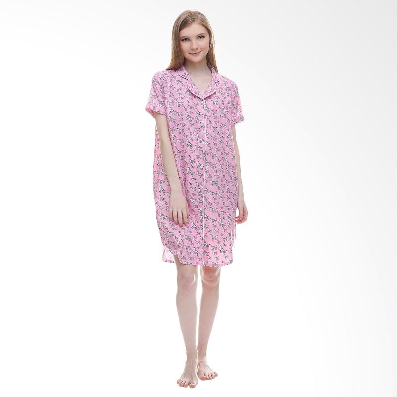 Madeleine Piyama Zebra Pink Sleepshirt Baju Tidur