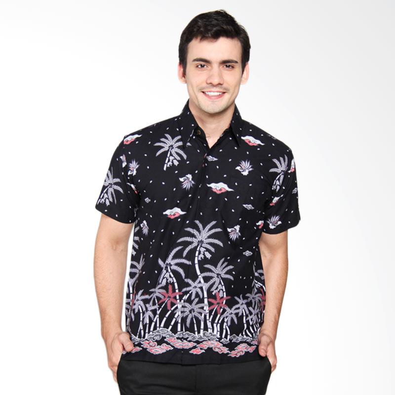 Batik Waskito Cotton Short Sleeve Shirt - Black [HB 31881]