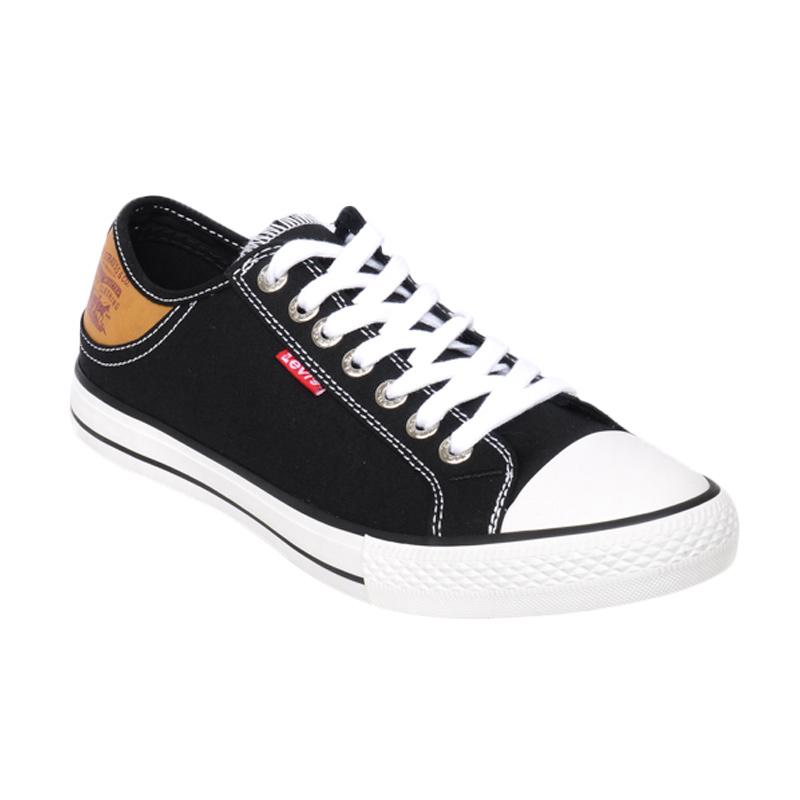 Levi's Sneaker Stan Buck Low Canvas Sepatu Pria - Black Brown