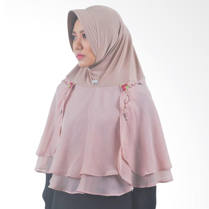 Atteena Hijab Alifa Rafiqah Medium Jilbab Instant - Mocca Muda