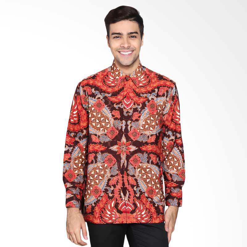 Batik Waskito Long Sleeve Dobby Silk KB LE 0702 Shirt - Red