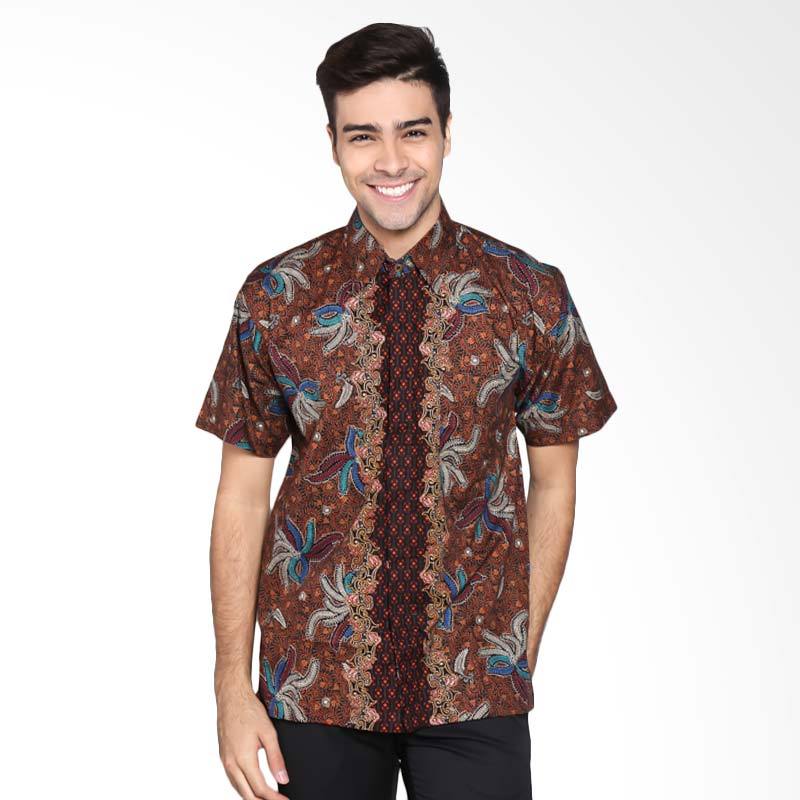Batik Waskito Short Cotton Silk HB 0588 Shirt - Brown