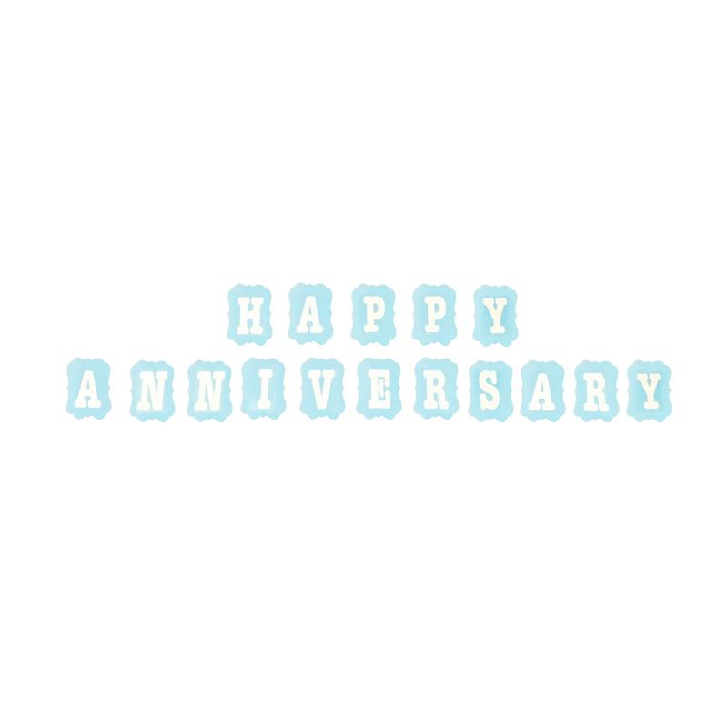 Jual Sjq Banner Bunting Flag Happy Anniversary Biru Motif Polos Online Oktober 2020 Blibli Com