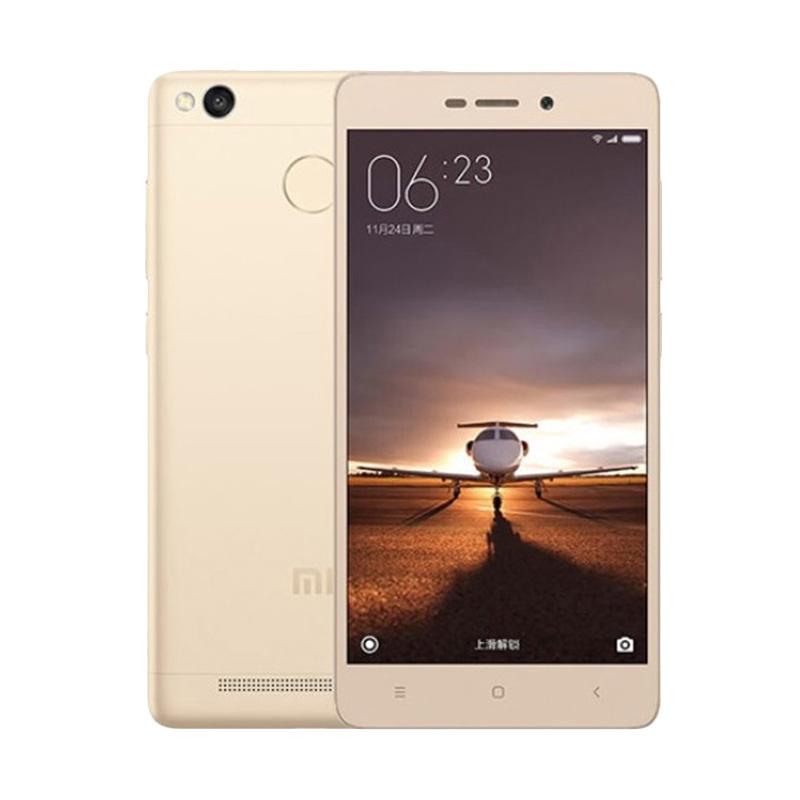 Xiaomi Redmi 3S Pro Smartphone - Gold [32GB/3 GB] + Free Tempered Glass