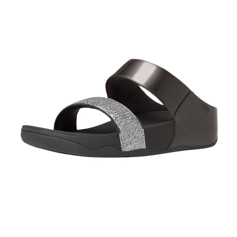 Fitflop Lulu Superglitz Slide Womens Sandals - Silver