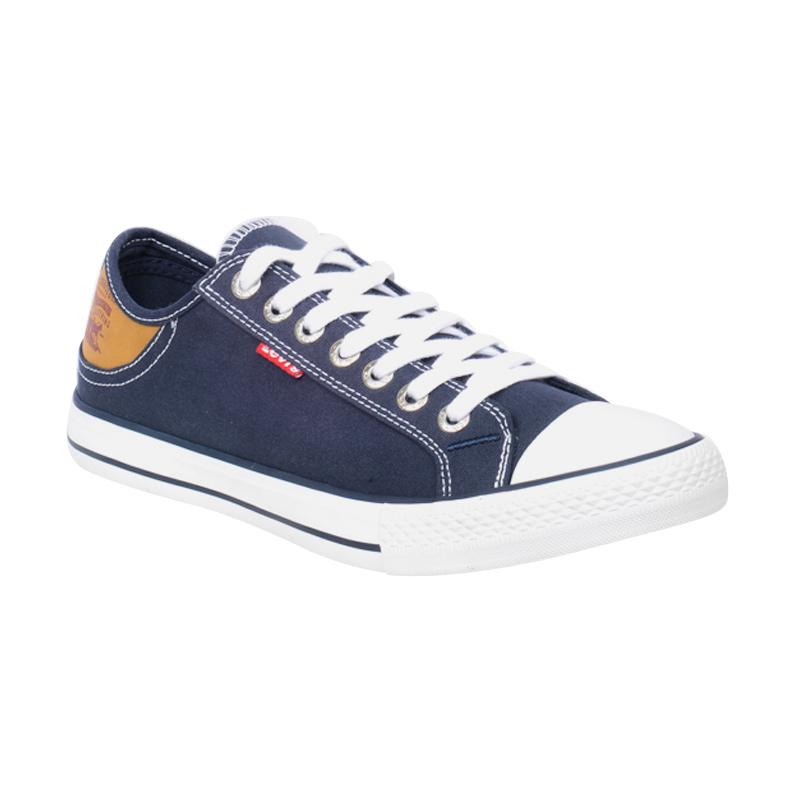 Levi's Sneaker Stan Buck Low Canvas Sepatu Pria - Navy Brown