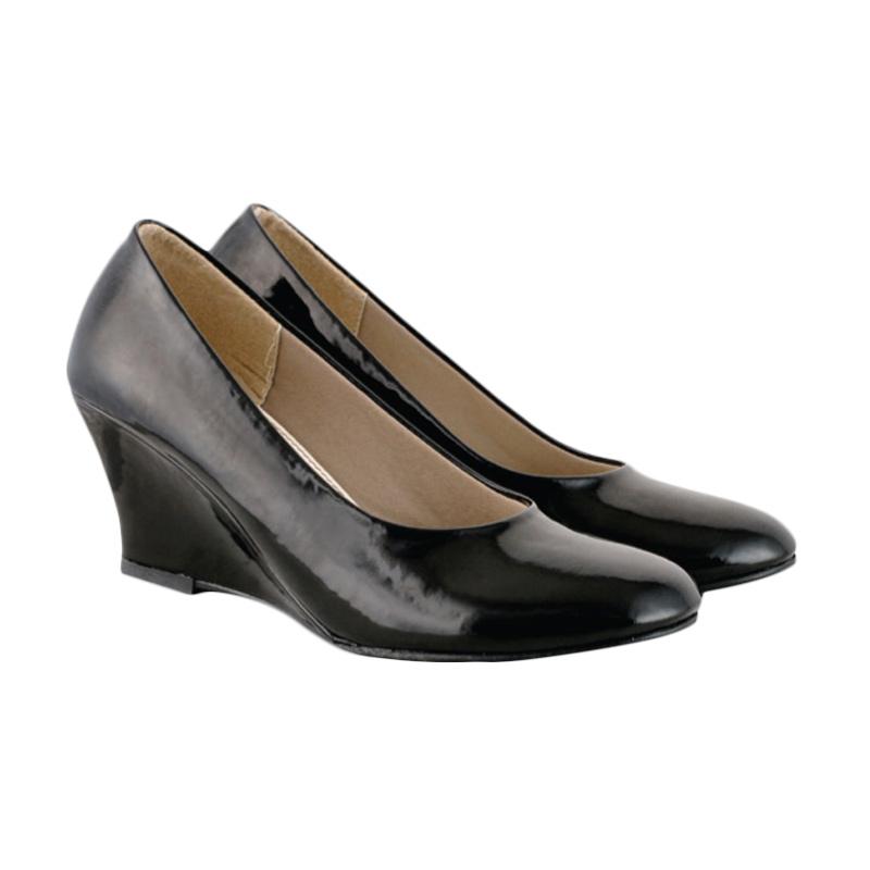 Azzurra 548-18 Sandal Wedges Fashion Wanita - Hitam Syntetis