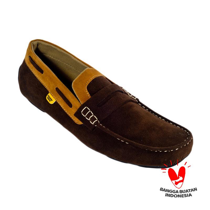 Country Boots Brio Moccasin Sepatu Pria - Brown