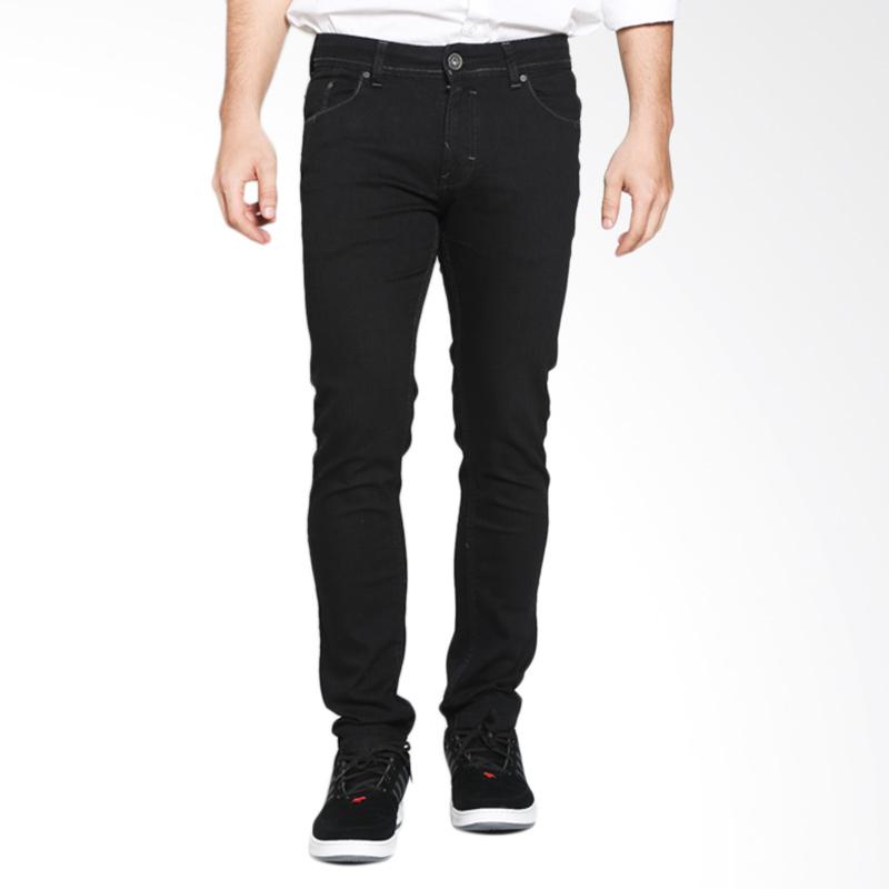 Cardinal Jeans Skinny ECTX001 01 Celana Panjang Pria - Black Denim