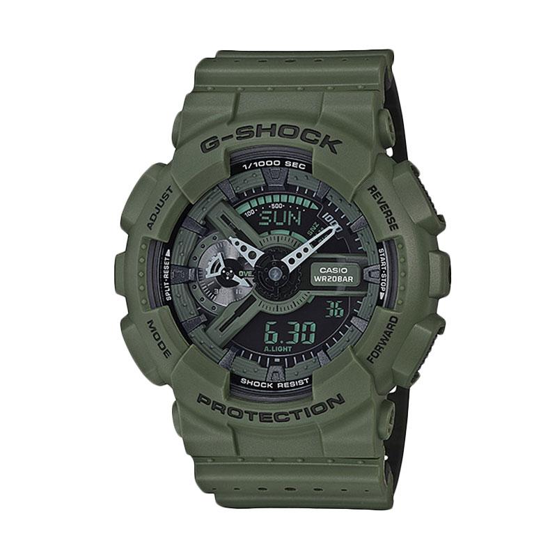 CASIO G-SHOCK GA-110LP-3A Punching Pattern Matte Jam Tangan Pria - Green