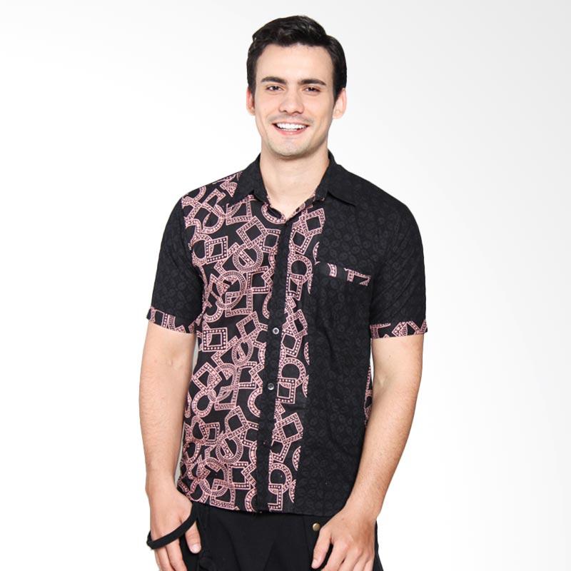 Jogja Batik Batik Kombinasi Short Sleeve Shirt - Gery Pink