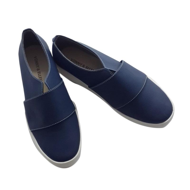 Vonny & Ellen VL 1331 Slip On Fashion Sepatu Wanita - Blue