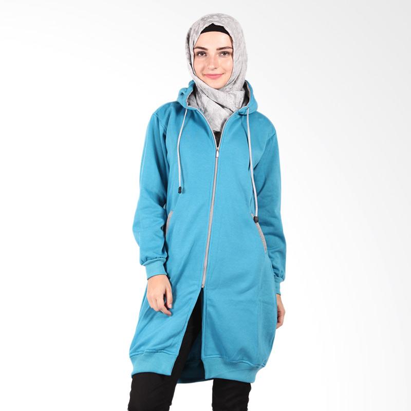 Hijacket Outwear HJ017 Jaket Muslim Wanita - Turquoise Grey