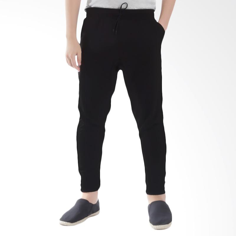 Elfs Shop 95D1 Celana Panjang Sweatshirt Jogging Pants - Hitam