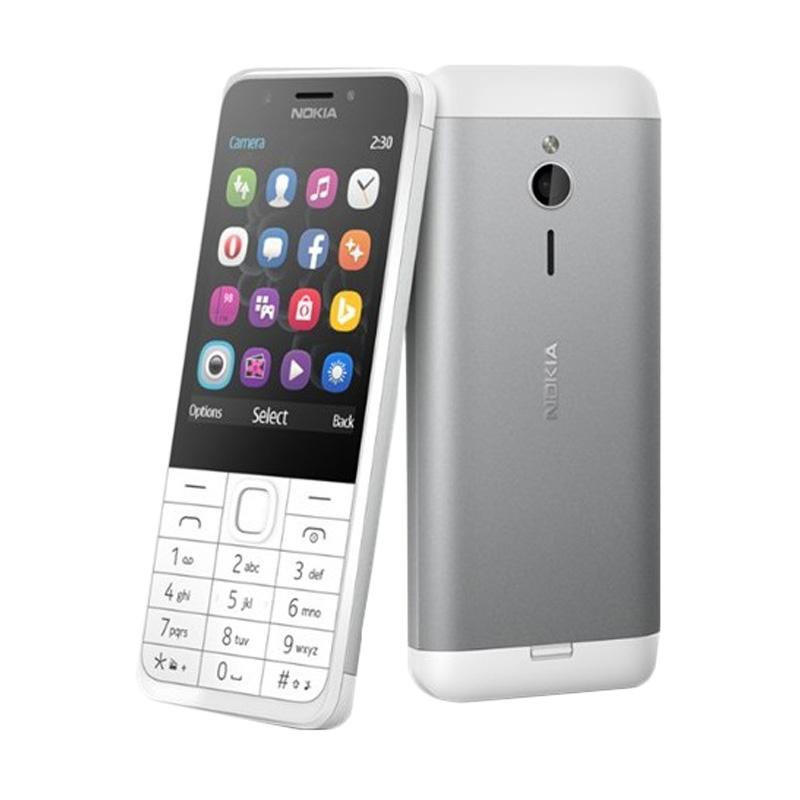 Nokia 230 Handphone - Silver [Dual Camera Selfie/Dual SIM/Garansi Resmi]