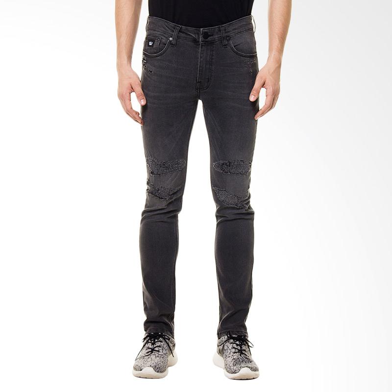 17Seven Original Denim Destroy Celana Jeans Pria - Grey