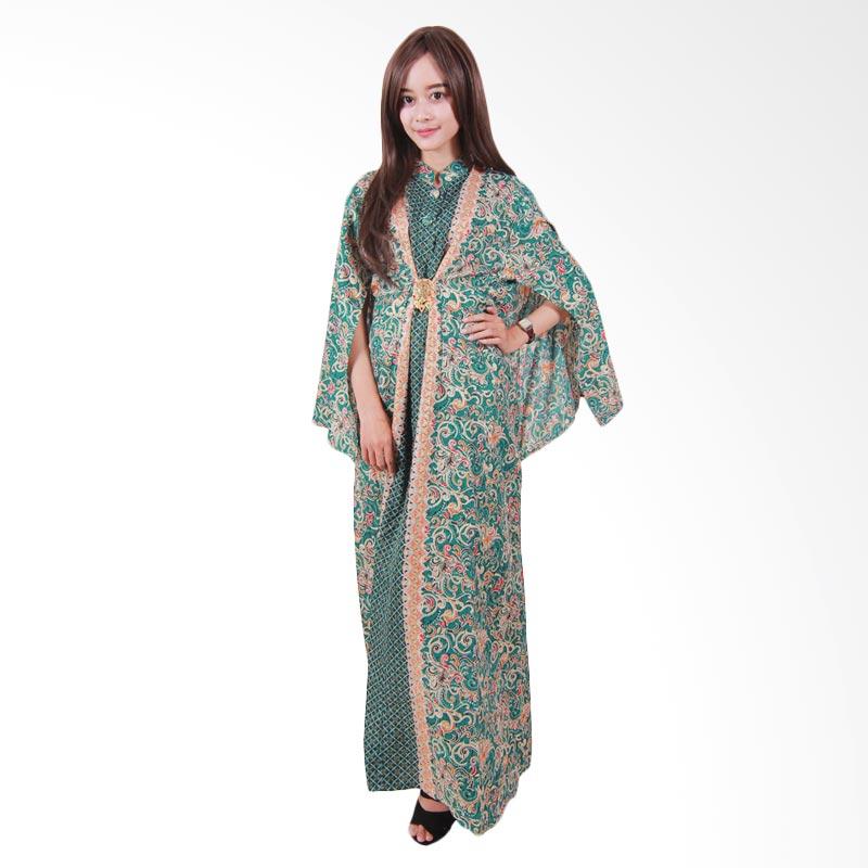 Batik Putri Ayu Solo C111 Maurascape Gamis - Hijau