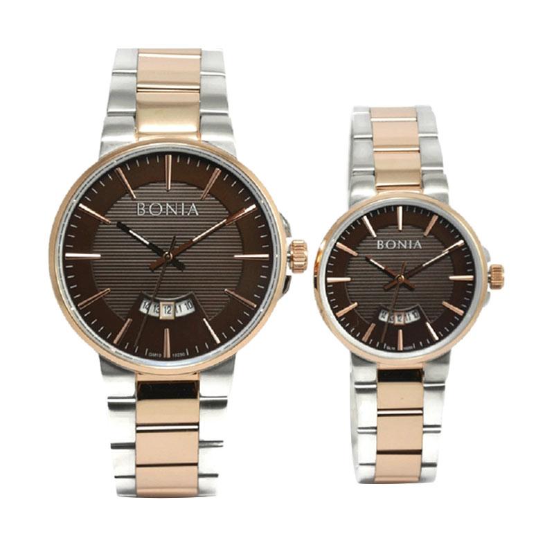 Bonia BNB10250-16422642 Jam Tangan Couple - Silver Kombinasi Rose Gold