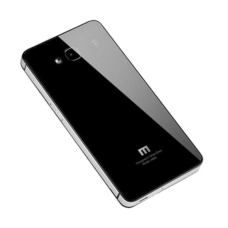 harga Jagostu Back Door Glass Hardcase Casing for Xiaomi Redmi 2 Prime - Black Grey Blibli